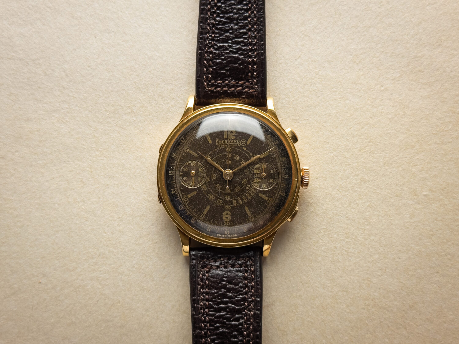 1940s Eberhard Pre-Extra Fort Chronograph Gold