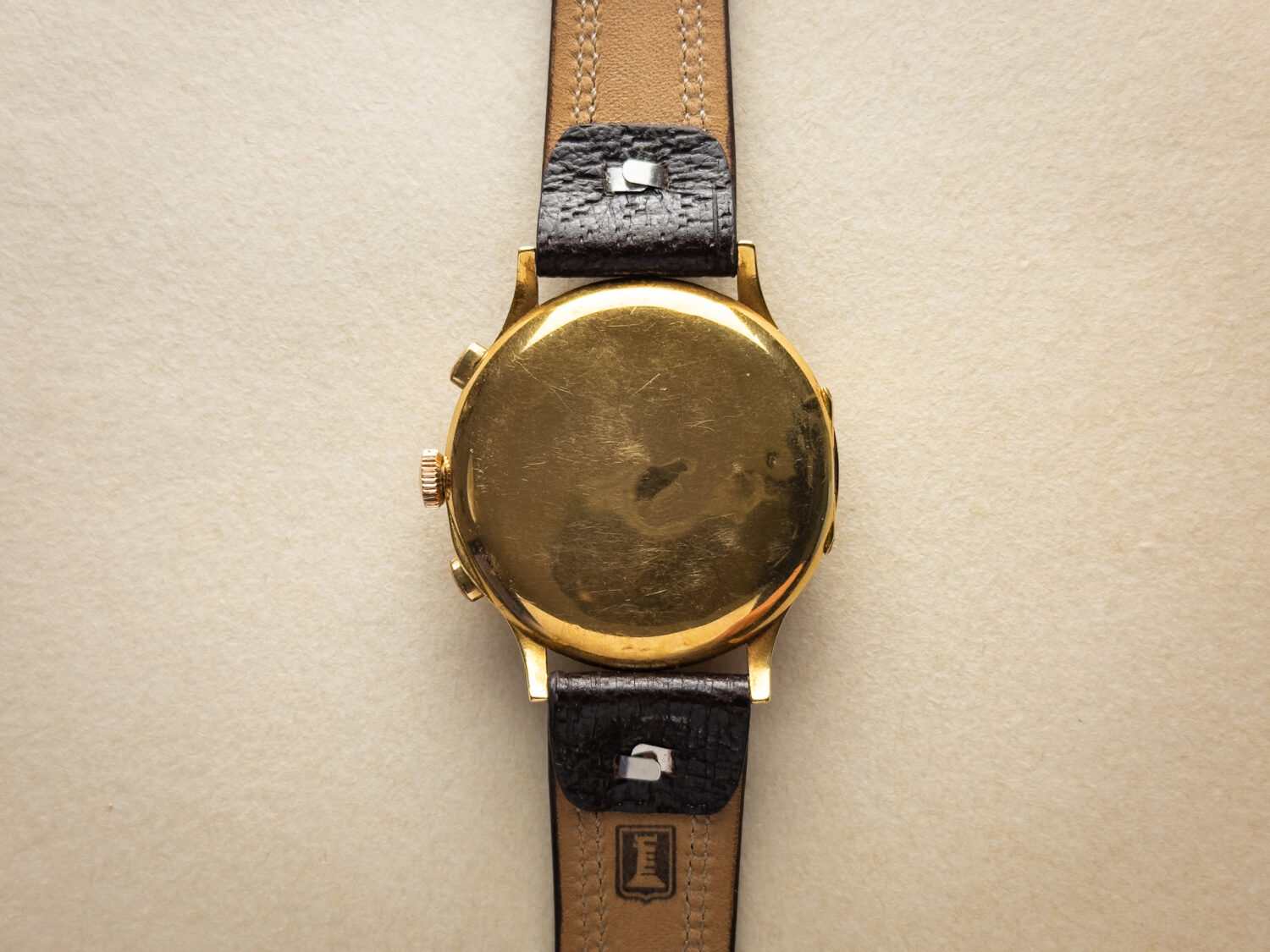 1940s Eberhard Pre-Extra Fort Chronograph Gold - Image 6