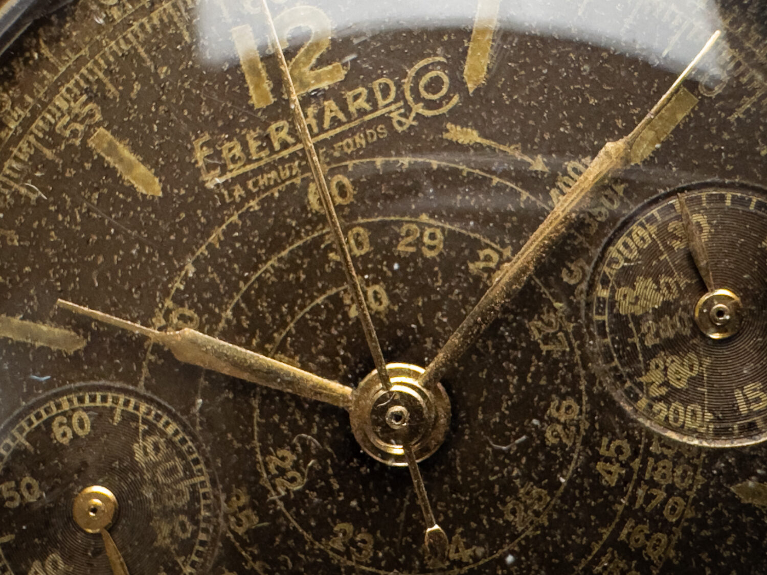 1940s Eberhard Pre-Extra Fort Chronograph Gold - Image 9