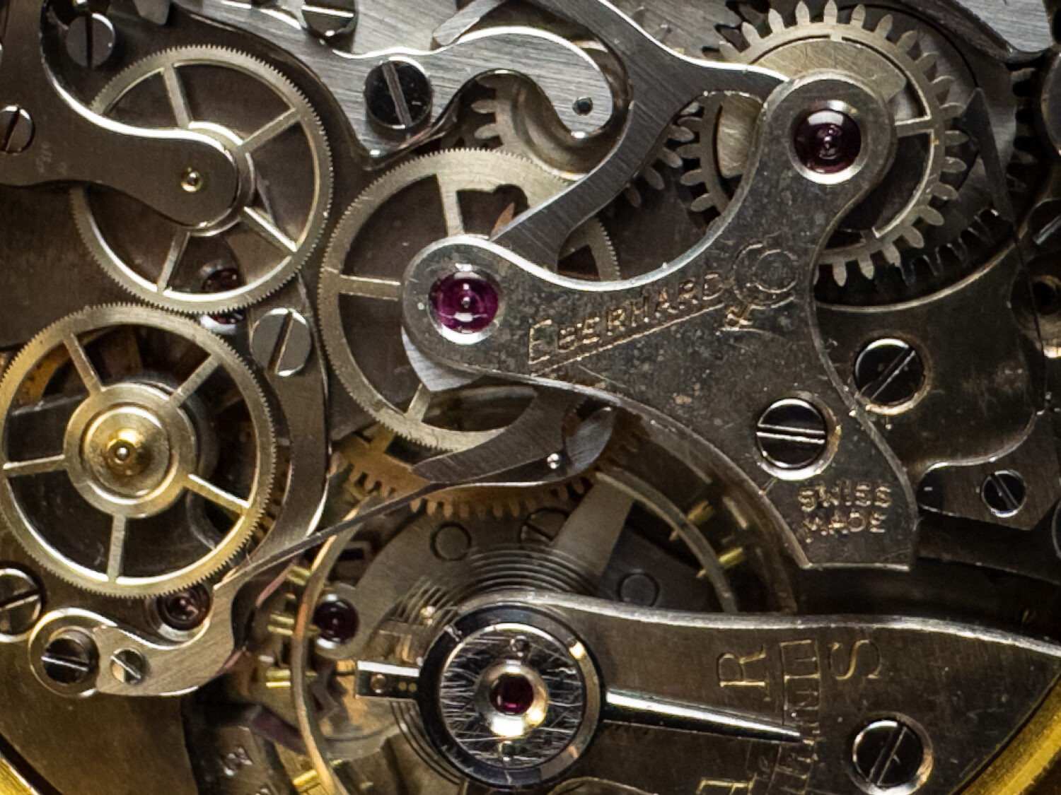 1940s Eberhard Pre-Extra Fort Chronograph Gold - Image 10